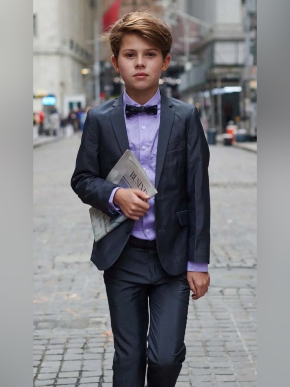 Appaman Boys’ Suit & Dress Shirt 3-Piece Set Size 10 Charcoal Gray - &add’l size